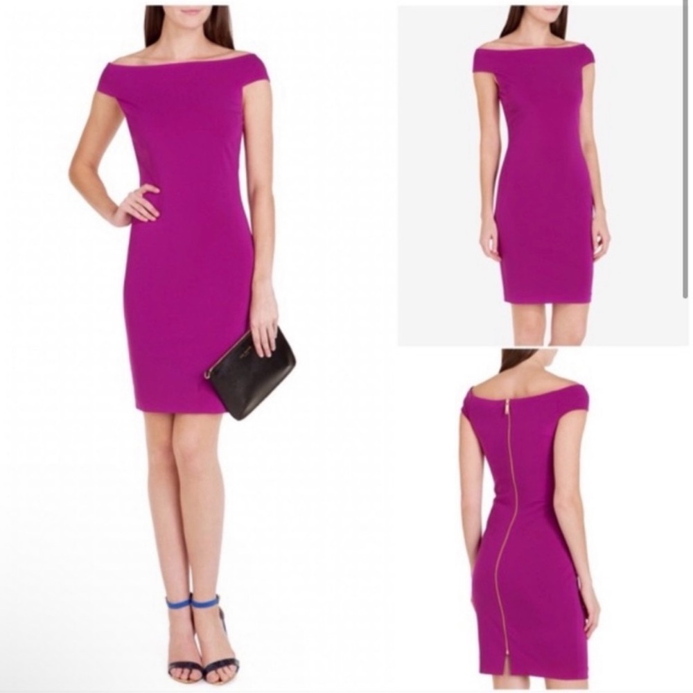 Ted Baker Bateau Neckline Mini Dress